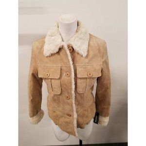 Wilson Maxima suede fur lined coat size S